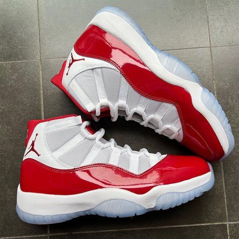 Air Jordan 11 Cherry, Jordan 11 Retro Cherry, Jordan 11 Cherry, Retro Cherry, Nike Air Jordan 11, Retro 11, Embroidery Shoes, Jordan 11 Retro, Retro Shoes