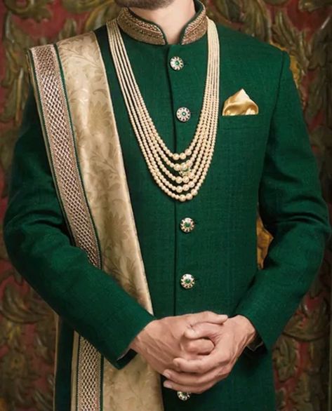 Pinterest: @pawank90 Wedding Outfit Men Unique, Indian Groom Wear, Wedding Dresses Men Indian, Sherwani Groom, Groom Wedding Dress, Mens Sherwani, Gents Kurta, Groom Shirts, Blue Suit Men