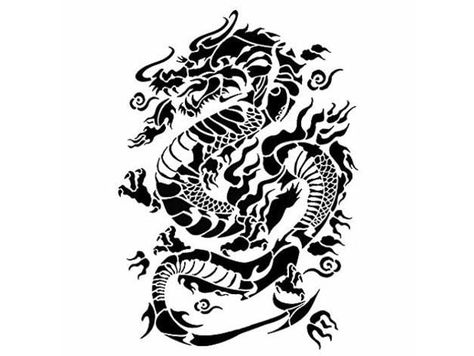 Dragon Stencil, Chinese Dragon, 3d Printer, Printer, Tattoos