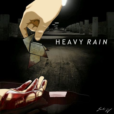 HEAVY RAIN Origami Killer by santi yo - Shares a similar coloring style to my game, and keeps up a nice film-noir looking style! Heavy Rain Game, Quantic Dream Games, Beyond Two Souls, Quantic Dream, Rain Collection, Rain Art, Action Adventure Game, Story Games, Travel Humor