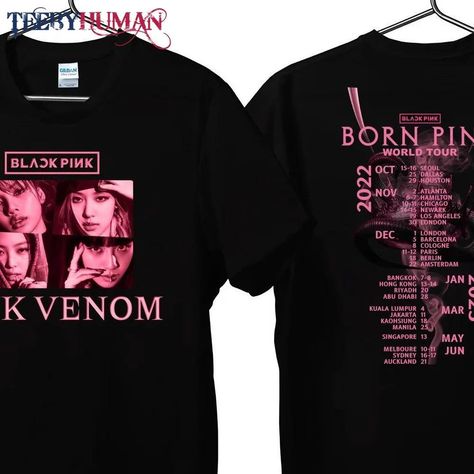 Blackpink Pink Venom 2022 World Tour Classic Tee Unisex Hoodie Check more at https://teebyhuman.com/product/blackpink-pink-venom-2022-world-tour-classic-tee-unisex-hoodie/ Blackpink Tshirt Design, Blackpink Tshirt, Blackpink Pink Venom, Blackpink Pink, Blackpink Square Up, Pink Venom, Tour T Shirts, Venom, World Tour