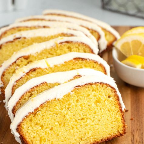 Starbucks Lemon Loaf {Copycat Recipe!} +VIDEO | Lil' Luna Starbucks Lemon Loaf Recipe, Lemon Loaf Cake Recipe, Delicious Lemon Cake, Lemon Loaf Recipe, Starbucks Lemon Loaf, Starbucks Lemon, Lemon Loaf Cake, Lemon Pound Cake Recipe, Lil Luna