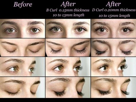 B curl lashes VS C curl lashes Eyelash Extensions Short, Lash Rooms, Curl Eyelash Extensions, Long Eyelashes Mascara, Curl Extensions, Chocolate Spa, Fake Eyelashes Applying, Lash Tips, Younique Mascara