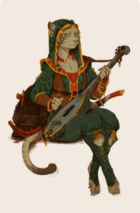 Cat Bard Dnd, Tabaxi Dnd Female, Tabaxi Female Bard, Dnd Tabaxi Female, Tabaxi Bard, Tabaxi Female, Tabaxi Art, Tabaxi Dnd, 9 Lives