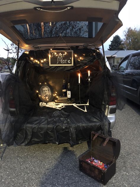 Pick Your Poison Trunk Or Treat, Edgar Allen Poe Trunk Or Treat, Writing Club, Pick Your Poison, Allen Poe, Edgar Allen Poe, Treat Ideas, Trunk Or Treat, Diy Halloween