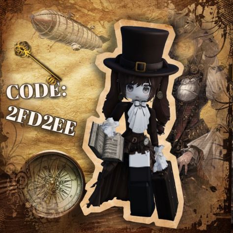 Steampunk Roblox Avatar, Roblox Profile, Skins Roblox, Code Roblox, Roblox Skins, Roblox T Shirts, Roblox T-shirt, Avatar Ideas, Roblox Outfit