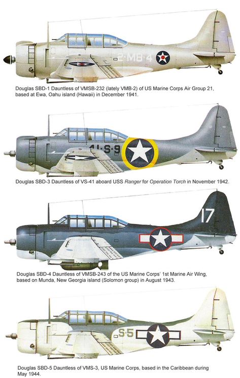 Douglas SBD Dauntless | Aircraft of World War II - WW2Aircraft.net Forums Sbd Dauntless, Wwii Fighter Planes, Us Navy Aircraft, Us Military Aircraft, Wwii Airplane, Wwii Fighters, Airplane Fighter, Aircraft Painting, Wwii Plane