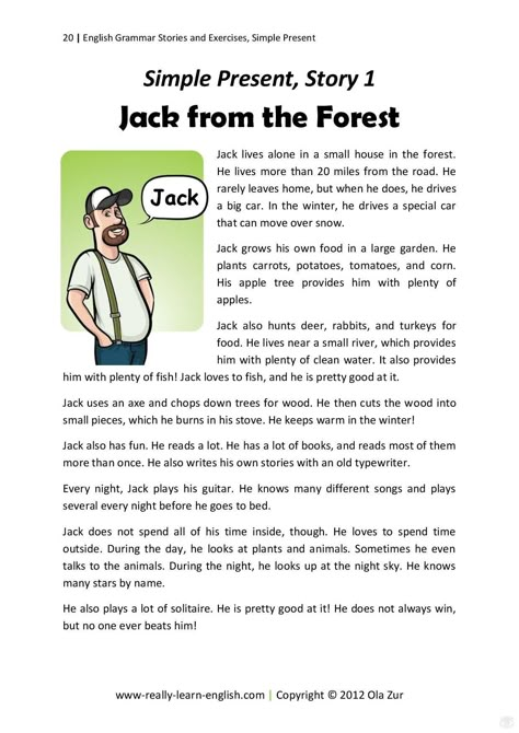 Present simple Simple Tenses, Learning Stories, Simple Present Tense, Simple Past Tense, Simple Present, English Worksheets For Kids, Action Verbs, English Story, Interesting English Words