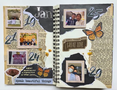 Contoh Scrapbook, Jurnal Visual, Peta Pikiran, Kertas Vintage, Book Art Projects, Creative School Project Ideas, Print Foto, Diy Journal Books, Album Foto