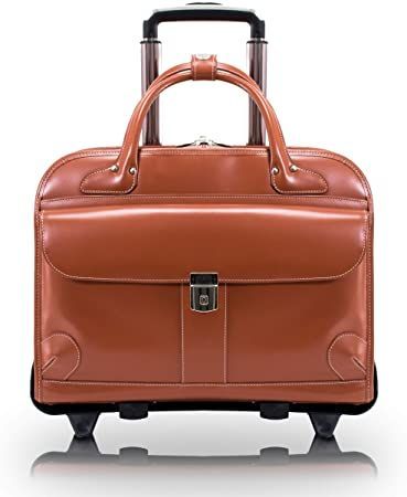 McKlein, W Series, Lakewood, Top Grain Cowhide Leather, 15" Leather Fly-Through Checkpoint-Friendly Patented Detachable -Wheeled Ladies' Laptop Briefcase, Brown (96614) Rolling Briefcase, Briefcase Women, Luggage Store, Laptop Briefcase, Luggage Sizes, Key Lock, Leather Briefcase, Carry On Luggage, Laptop Case