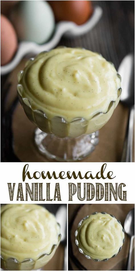 Desserts Recipes Easy, Pudding Recipes Homemade, Vanilla Pudding Recipes, Homemade Vanilla Pudding, Avocado Pudding, Homemade Pudding, Easy Dessert Recipe, Easy Homemade Recipes, Homemade Vanilla