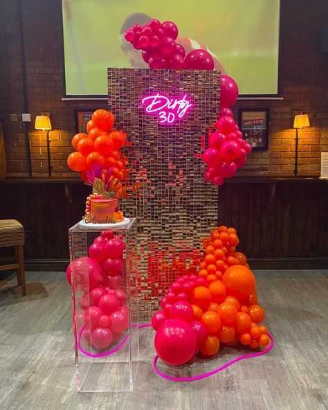 Introducing our Mini Sequin Wall Backdrop! ✨🩷🧡 . Designed for smaller venues 🎉 Our all-inclusive packages feature the Mini Sequin Wall, vibrant neon sign and ropes, balloon garlands and an acrylic cake plinth. . Reach out via info@momentseventhire.com or 07494275899 to turn your vision into reality! 💖 . . . . . #partydecorlondon #minisequinwall #partybackdrop #partydecorpackages #pinkandorangeballoons Sequin Wall With Balloons, Shimmer Wall With Balloons, Cake Plinth, Sequin Wall Backdrop, Cake Backdrop, Cake Backdrops, Shimmer Wall Backdrop, 25th Bday, 25 Birthday