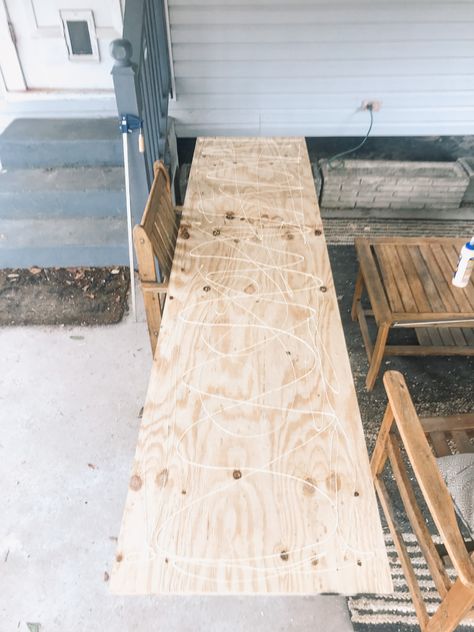 How to make a faux butcher block countertop: ORC Week 4 - Shoe Makes New Faux Wood Countertop, Faux Butcher Block Countertops, Faux Butcher Block, Butcher Block Diy, Butcher Block Bar, Diy Butcher Block Counter, Diy Butcher Block Countertops, Plywood Countertop, Diy Butcher Block