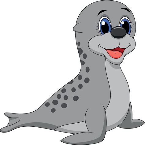 Baby Walrus   foca desenho Seal Cartoon, Cartoon Download, Baby Seal, Nursery Wall Stickers, Cute Cartoon Animals, Art Drawings For Kids, Animal Clipart, Sea Animals, Digimon