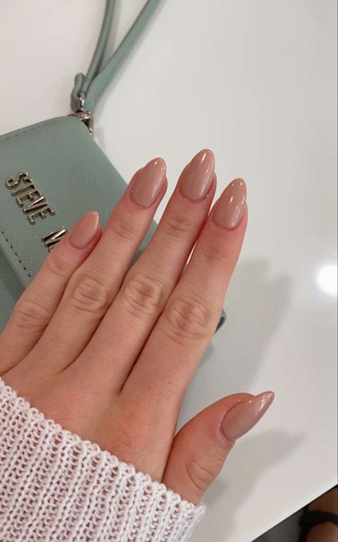 basic nails, almond shape nails, neutral nails, fall nails, acrylic nails Almond Shape Nails Neutral, Fall Neutral Nails Almond Shape, Basic Nails Almond, Almond Shaped Fall Nails, Basic Nails Acrylic, Basic Fall Nails, Neutral Nails Fall, Nails Almond Shape, Fall Nails Acrylic