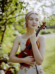 Nathalie Violinist Photography, Irene Rudnyk, Recital Poster, Violin Photography, Music Photoshoot, Cute Senior Pictures, Mamiya 645, Musician Portraits, Senior Portraits Girl