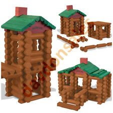 Lincoln Logs Wood Toy Pieces Vintage Set Building Construction Anniversary Tin Linkin Logs Ideas, Linkin Logs, Lincoln Logs Ideas, Lincoln Logs Ideas Buildings, Lincoln Logs, Wooden Building Blocks, 70s Toys, Wooden Log, Kids Area