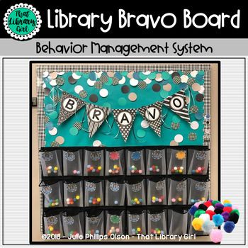 Library BRAVO Board - Behavior Management System Bravo Board, Library Girl, Behavior Management System, Middle School 6th Grade, 7th Grade Ela, Library Media Center, Art Classroom Decor, 4th Grade Ela, 8th Grade Ela