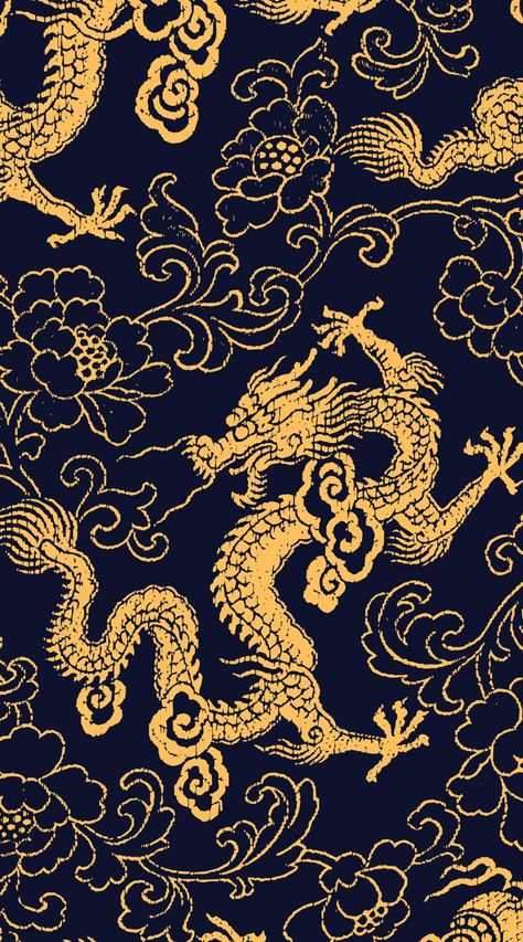 Chinese Pattern Design, Cocktail Christmas, Chinese Prints, Chinese Crafts, Chinese Pattern, Pattern Poster, Golden Dragon, Japanese Dragon, 캐릭터 드로잉