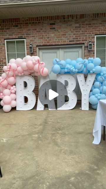 Pop Design Co. on Instagram: "Still loving this sweet gender reveal 💗💙
#balloongarland #rustonla" Gender Reveal Balloons Pop, Pop Me When She Pops, Pop Balloon Gender Reveal, Pop It When She Pops, When She Pops You Pop, Pop Out, Pop Design, Balloon Garland, Gender Reveal