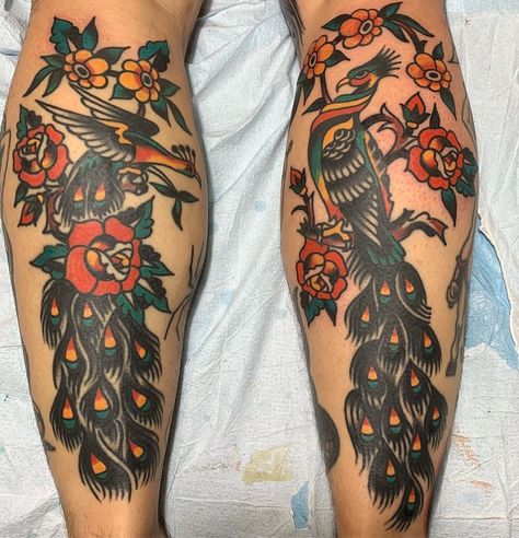 Sailor jerry tattoo Traditional Swallow Tattoo, Sailor Jerry Tattoo, Jerry Tattoo, Dragon Tattoo Back Piece, Sailor Tattoos, Dragon Sleeve, Peacock Tattoo, Sailor Jerry Tattoos, Dragon Sleeve Tattoos