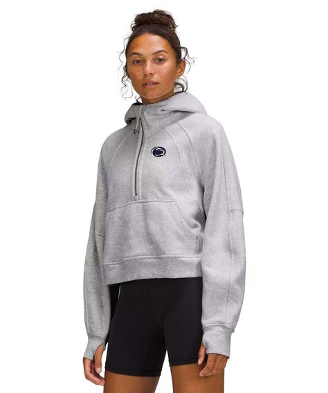 Penn State lululemon Women's Scuba Oversized Half Zip Hoodie | Womens > HOODIES > EMBROIDERED Winter Yoga, Yoga Hoodie, Designer Sweater, Half Zip Hoodie, Lululemon Scuba, Womens Hoodies, Lululemon Jacket, Sweatshirt Zipper, Crop Top Sweater