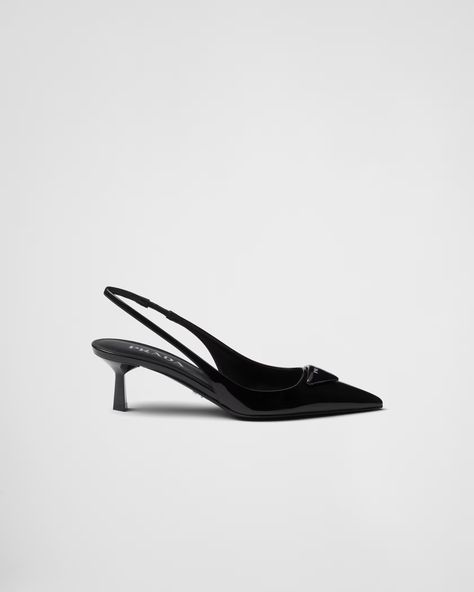 Women's Shoes | PRADA Black Prada Heels, Re Edition Prada, Summer Collection Men, Prada Heels, Prada Mini, Prada Re Edition, Ballerina Slippers, Shoes Prada, Luggage Bags Travel