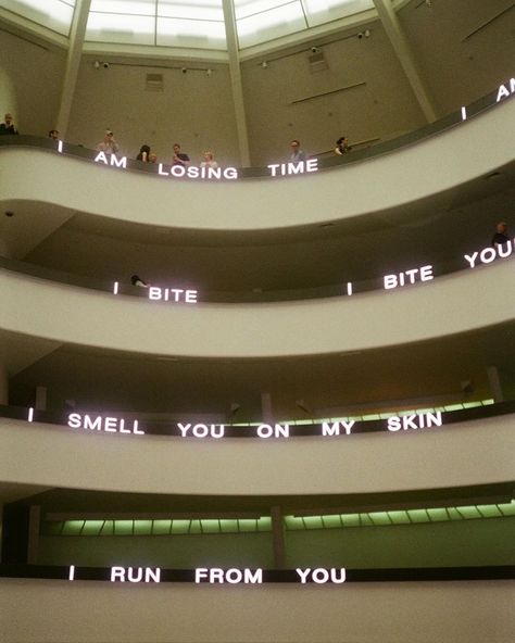 🌀 Dispatches from ‘Jenny Holzer: Light Line’ at @guggenheim #JennyHolzerLightLine features a re-imagination of @jennyholzerstudio’s landmark 1989 installation and a selection of her works from the 1970s to the present day. Plan your visit through 29 September at the link in bio. Photos by 📸 @lauriek_a, @meghanejonesphoto, @unextranolugar, @ceilidhfraser, @taybri, @kevingraydesign #JennyHolzer #Guggenheim #NewYork Jenny Holzer Art, Jenny Holzer, Mazzy Star, 29 September, Ex Machina, Art Installation, Day Plan, Line At, Love Your Life