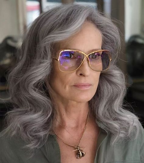 Lavender Gray Hair for Brunettes Grey Hair For Warm Skin Tones, Lavender Grey Hair, Buttery Blonde, Medium Blonde Hair, Grey Curly Hair, Straight Black Hair, Bob Haircut Curly, Textured Haircut, Hairstyles For Women Over 60