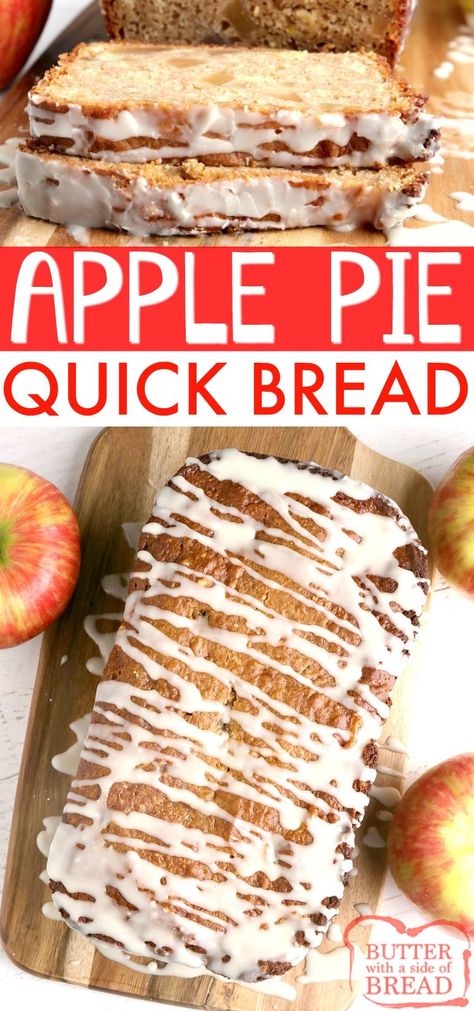 Cake Mix Apple Pie Filling, Canning Pantry, Easy Breads, Quick Apple Dessert, Easy Quick Bread, Recipe Using Apples, Apple Pie Bread, Apple Pie Filling Recipes, Quick Bread Recipes Easy