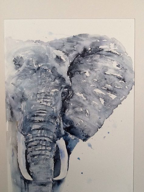 Elephant Watercolor Paintings, Watercolor Elephant Simple, Watercolour Elephant Painting, White Elephant Painting, Abstract Elephant Painting, Watercolor Elephants, Watercolour Elephant, Elephant Sketch, Elephant Watercolor