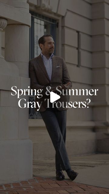 He Spoke Style on Instagram: "Gray trousers are a staple of a classic menswear wardrobe. Gray flannel trousers are the best option for fall and winter, but what is the equivalent for spring and summer? The answer is tropical wool.

Now, wool might not seem like a warm weather fabric, but it actually is and it has three distinct advantages. 

First, one of wool’s super powers is that it’s incredibly strong, which means you can make a very lightweight and durable version of the fabric.

Second, wool can be woven more openly, giving it superior breathability.

And third, you know, one of the worst things about cotton and linen, which are fabrics we think of as spring and summer fabrics, is that the wrinkle very easy. Wool, on the other hand, does not, which gives you a more polished look with Men Grey Trousers Outfit, Charcoal Trousers Outfit Men, Light Grey Trousers Outfit Men, Dark Grey Trousers Outfit Men, Men’s Linen Trousers, Grey Flannel Trousers, Gray Trousers, He Spoke Style, Flannel Trousers