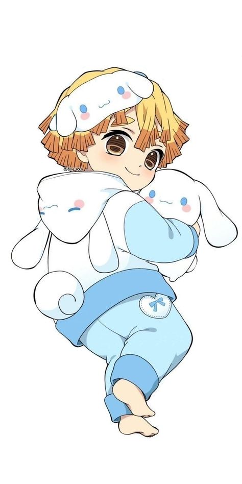 Zenitsu Agatsuma Vestido De Cinnamoroll Chibi Zenitsu, Zenitsu Chibi, Funny Stick Figures, Adventure Time Characters, 8bit Art, Anime Boy Sketch, Body Base Drawing, Anime Ninja, Wallpaper Doodle