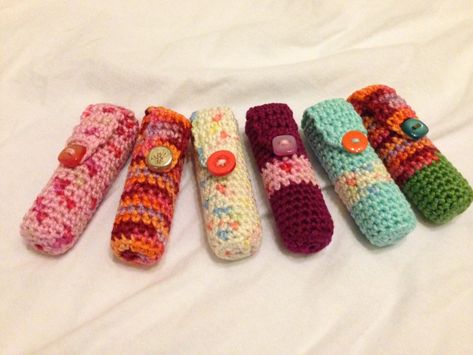 Crochet Lip Balm Holders… | kittencrafts Crochet Chap Stick Holder Free Pattern, Crochet Small Ideas, Small Things To Crochet For Beginners, Small Crochet Projects To Sell, Crochet Ideas For Markets, Keychain Ideas Aesthetic, Crochet Market Stall, Cute Keychain Ideas, Diy Keychain Ideas