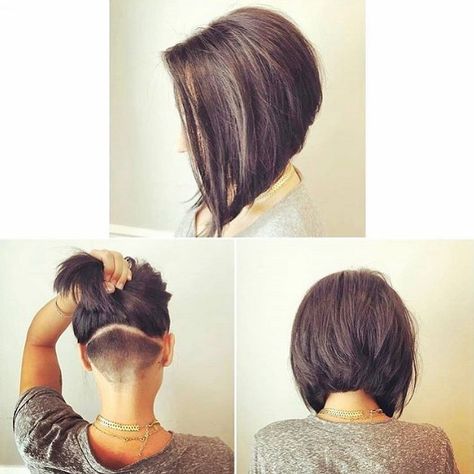 Sexy Undercut Bob Thanks @hair_style_trends 👍🏻 Hair By @erdo.no01 💇🏻 #BuzzCutFeed #PrecisionCut #Undercut #Undercuts #Haircut #ShavedNape… Undercut Long Bob, Hidden Undercut, Long Bob Hair, Undercut Hairstyles Women, Undercut Bob, Art Humor, Education Art, Quotes Design, Short Hair Undercut