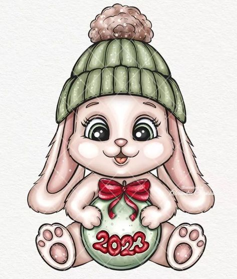 Magic Christmas, Cute Illustration, Bunny Rabbit, Cute Drawings, Diy And Crafts, Illustration Art, Cute Animals, Wallpapers, Drawings