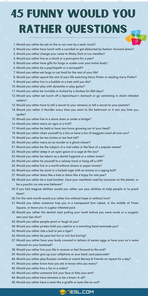 Sleepover Would You Rather, Most Likely Too Questions Friends, Who Would Rather Questions Friends, Conversation Starters Friendship, Funny Dating Questions, Funny Getting To Know You Questions, Friendship Questions Game Funny, Would You Rather Funny, Family Would You Rather Questions