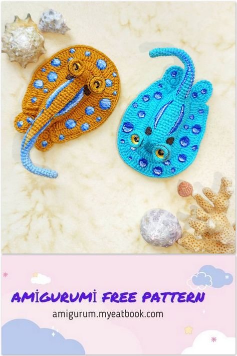 Rainbow Fish Crochet Pattern, Crochet Fish Tank Free Pattern, Crochet Aquarium Free Pattern, Crochet Sea Creatures Free Patterns, Crochet Sea Animals, Amigurumi Fish, Crochet Fish Patterns, Reef Pattern, Crochet Sea Creatures