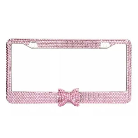 Smarter Shopping, Better Living! Aliexpress.com Licence Plate Frame, Pink Bow Tie, Plate Holder, Exterior Trim, Screw Caps, Car Exterior, License Plate Frame, Pink Ring, Plate Frames