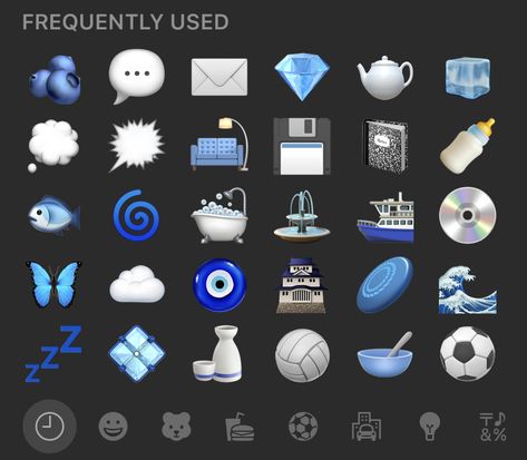 Emoji Frequently Used Aesthetic, Blue And White Emoji Combos, Recently Used Emojis Aesthetic, Blue Aesthetic Emoji Combo, Frequently Used Emoji, Blue Emojis Aesthetic, Blue Emoji Combos, White Emoji Combinations, Blue Emoji Combinations