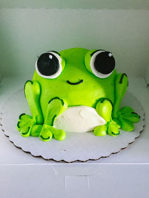 Baby Yoda Party, Birthday Frog, Yoda Party, Frog Birthday Party, Mushroom Cake, Cake For Baby, Frog Birthday, Frog Cake, Baby Cake Smash