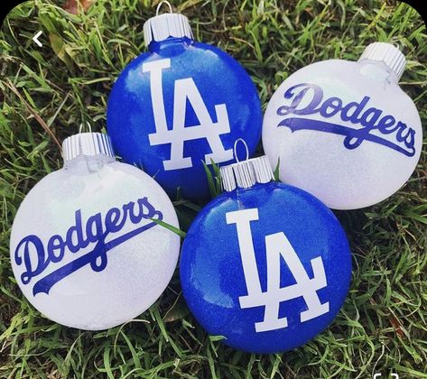 Dodgers Christmas, Glitter Christmas Ornaments, Minnie Ornaments, Glitter Ornaments, San Bernardino, Night Market, Christmas Ornament Sets, Grinch Christmas, Handmade Christmas Ornaments