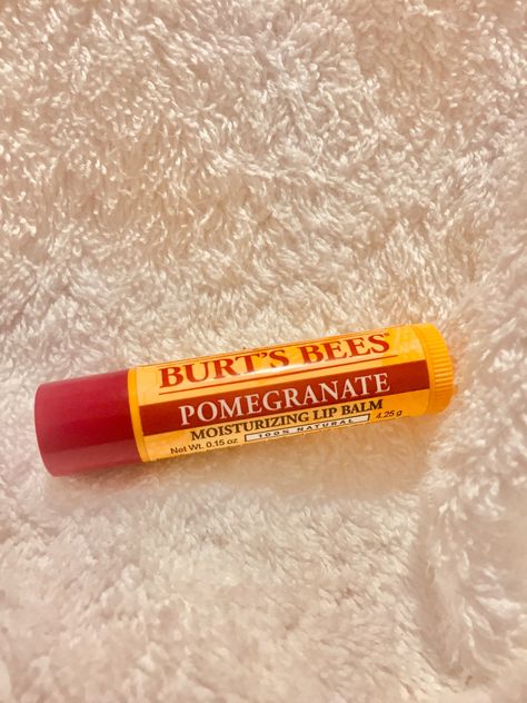 Chapstick Burts Bees, Burts Bees Pomegranate Lip Balm, All Burts Bees Chapstick Flavors, Lip Balm Burts Bee, Burt's Bees Pomegranate, Burts Bees Chapstick, Bert’s Bees Chapstick, Burts Bees Lip Balm, Moisturizing Lip Balm