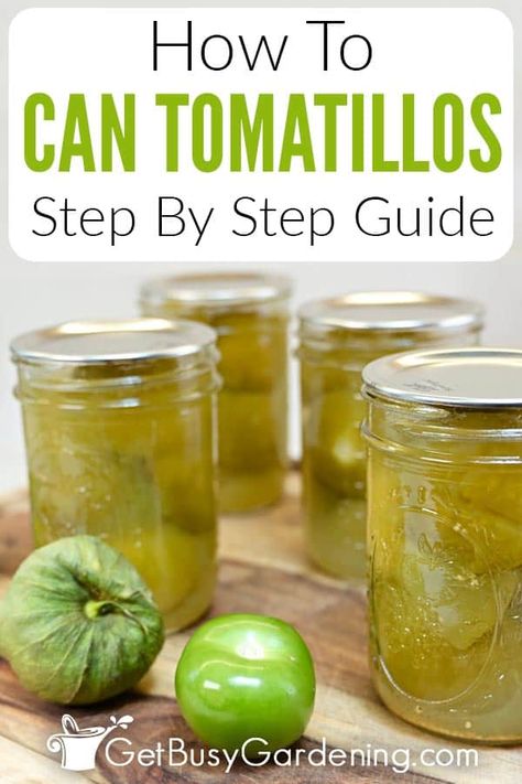 Canning Tomatillos, Canned Tomatillos, Sweet Pickles Recipe, Mexican Feast, Canning Apples, Blueberry Jam Recipe, Growing Herbs Indoors, Apple Butter Recipe, Homemade Apple Butter