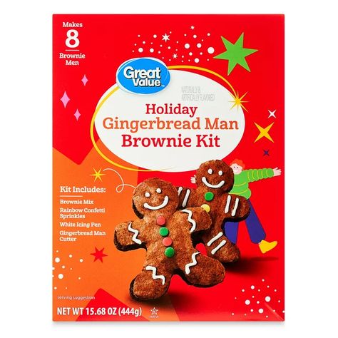 Gingerbread Man Kit, Christmas Tree Brownies, Baking Kit, Delicious Brownies, Muffin Cake, Holiday Christmas Tree, Gingerbread Men, Brownie Mix, Holiday Tree