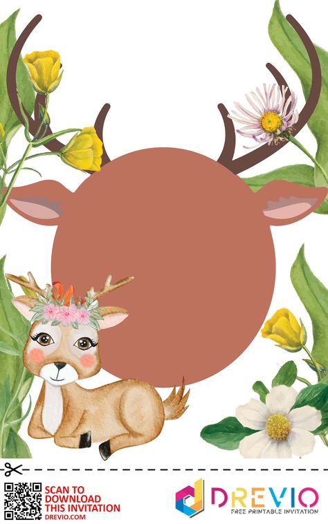 Deer Baby Shower Invitations, Deer Theme, Forest Baby Showers, Deer Baby Showers, Deer Baby, Woodland Deer, Gender Neutral Colors, Forest Baby, Animals Funny