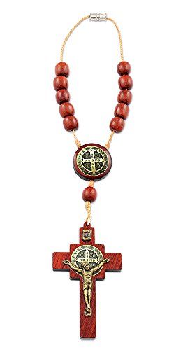 Rearview Rosary St Benedict Wooden Car Rosary - Made in Brazil *** Details can be found at… Car Rosary, St Benedict Cross, Rosary Beads Necklace, Rosary Style Necklace, Rosary Beads Catholic, Car Christmas, Decade Rosary, Prayer For Peace, Prayers For Strength