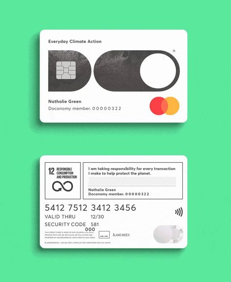 Doconomy launches credit card with a carbon-emission spending limit Credit Card Website, Debit Card Design, Green Economy, Visa Card Numbers, Carbon Emission, Corporate Business Card Design, Credit Card Design, Credit Card App, Member Card