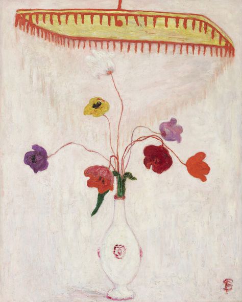 FLORINE STETTHEIMER (1871-1944), Tulips Under a Canopy | Christie's Florine Stettheimer, Arthur Dove, Thomas Hart Benton, Two Paintings, Tech Art, Event Exhibition, Art Historian, Modern Artists, Still Life Painting