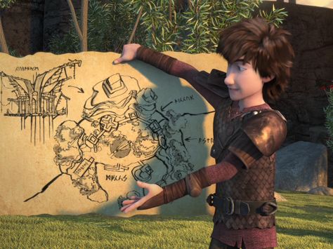 Hiccup holding a map of Dragons Edge that he and his friends will create from Dreamworks Dragons: Race to the Edge Httyd Concept Art, Dragons Edge, Toothless Drawing, Race To The Edge, Dragons Riders Of Berk, Hiccup And Astrid, Dreamworks Dragons, Httyd Dragons, Dragon Party